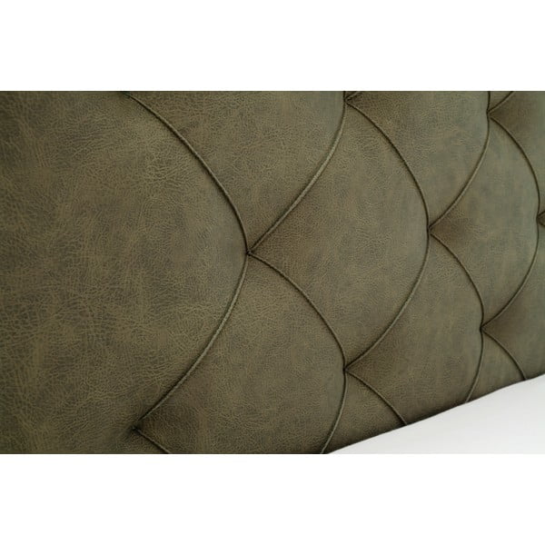 Зелено двойно легло 180x200 cm тапицирано с място за съхранение с включена подматрачна рамка San Remo – Meise Möbel-image-1