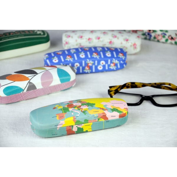 Калъф за очила с кърпа за почистване World Map - Rex London-image-1