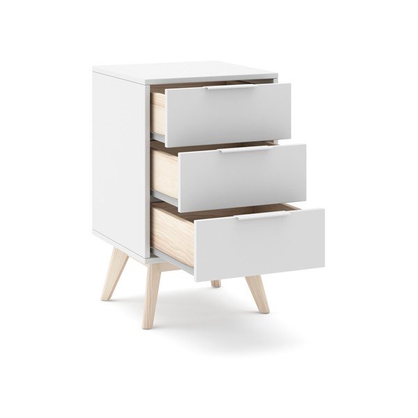 Бяло нощно шкафче Campus - Marckeric-image-3