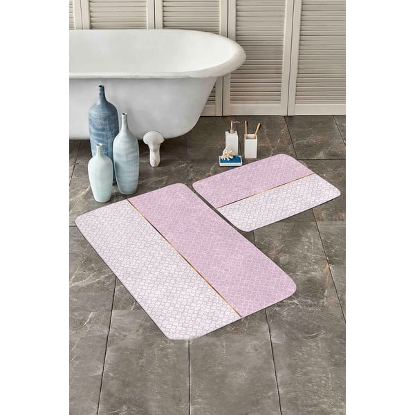 Розови килими за баня в комплект 2 бр. 60x100 cm – Mila Home-image-3