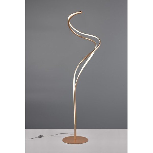 LED подова лампа с метален абажур в златисто (височина 160 cm) Nala - Trio Select-image-1