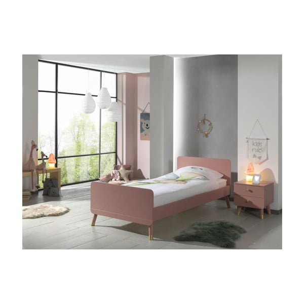 Детско легло от розово борово дърво , 90 x 200 cm Billy - Vipack-image-2