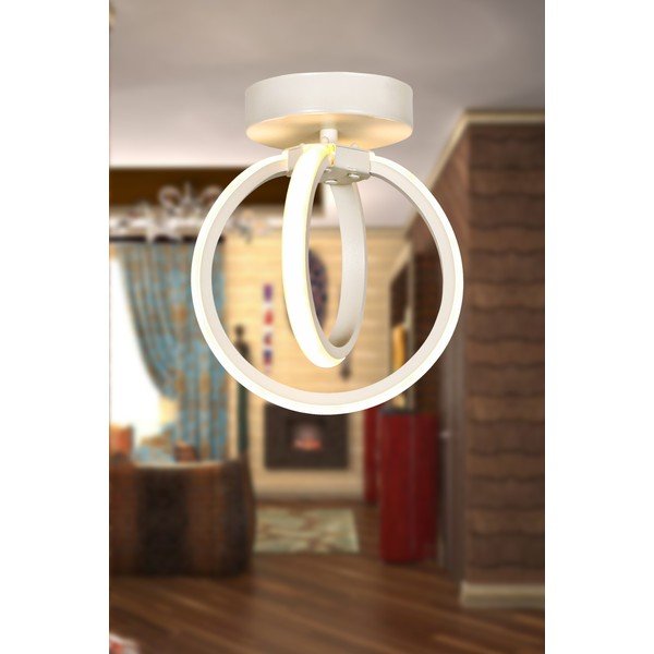 Бяло метално LED осветително тяло за таван Sezen – Squid Lighting-image-1