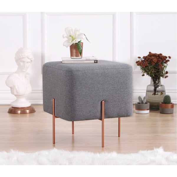 Сива табуретка Copper – Artie-image-2