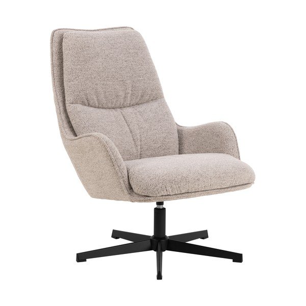 Бежово въртящо се кресло от букле Bosley – Actona
