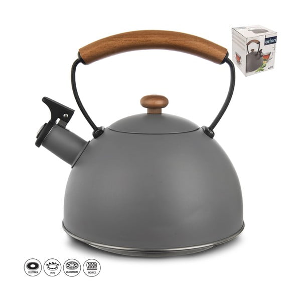 Сив чайник от неръждаема стомана 3 л Wooden - Orion-image-2