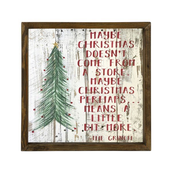 Картина в рамка от борово дърво Коледна история, 34 x 34 cm - Unknown-image-1