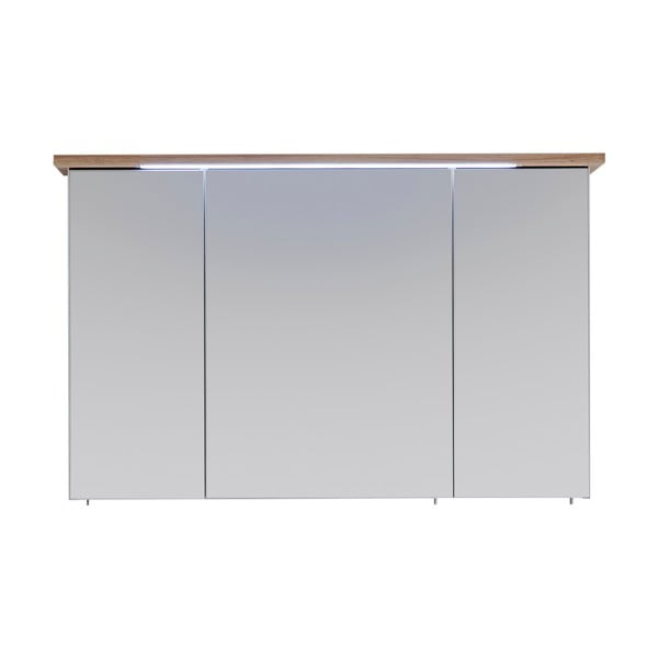 Бял висящ шкаф за баня с огледало 115x72 cm Set 923 - Pelipal