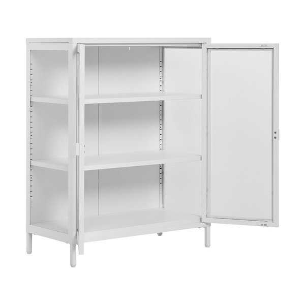 Бяла метална витрина 80x101 cm Brisbane – House Nordic-image-2