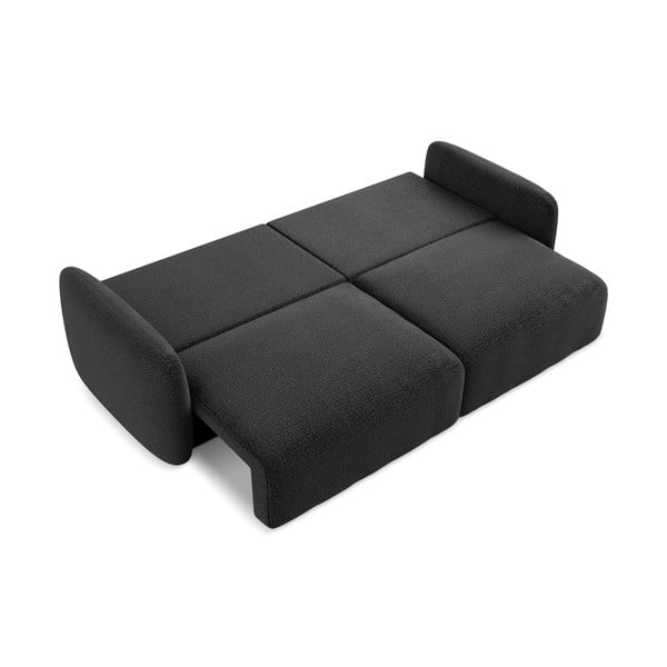 Черен разтегателен диван с място за съхранение 238 cm Kalena – Makamii-image-4