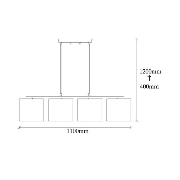 Черно висящо осветително тяло с текстилен абажур Baston – Opviq lights-image-2