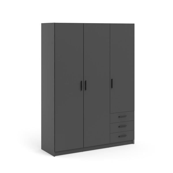 Тъмносив гардероб 147x200 cm Sprint – Tvilum-image-3