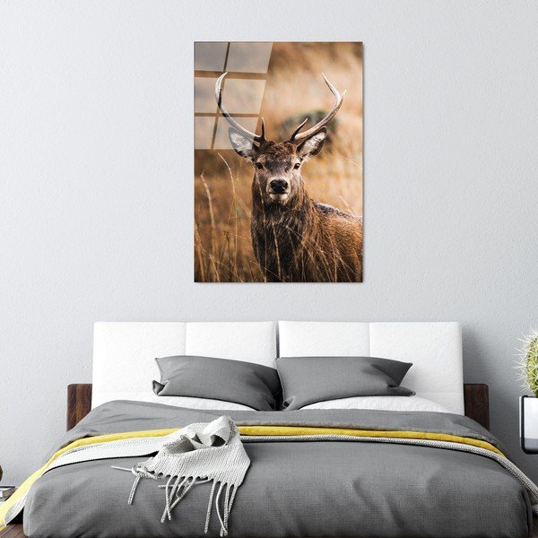 Живопис върху стъкло 70x100 cm Deer - Wallity-image-4