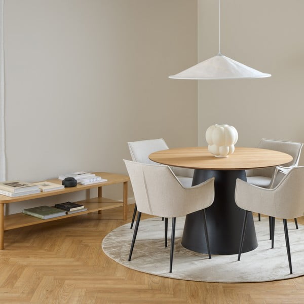 Кремав тапициран трапезен стол Bonita – Actona-image-1