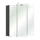 Тъмно сив висящ шкаф за баня с огледало 68x73 cm Set 311 - Pelipal