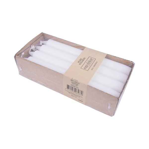 Комплект от 8 бели дълги свещи Ego Dekor ED, време на горене 7 ч. - Eco candles by Ego dekor-image-2