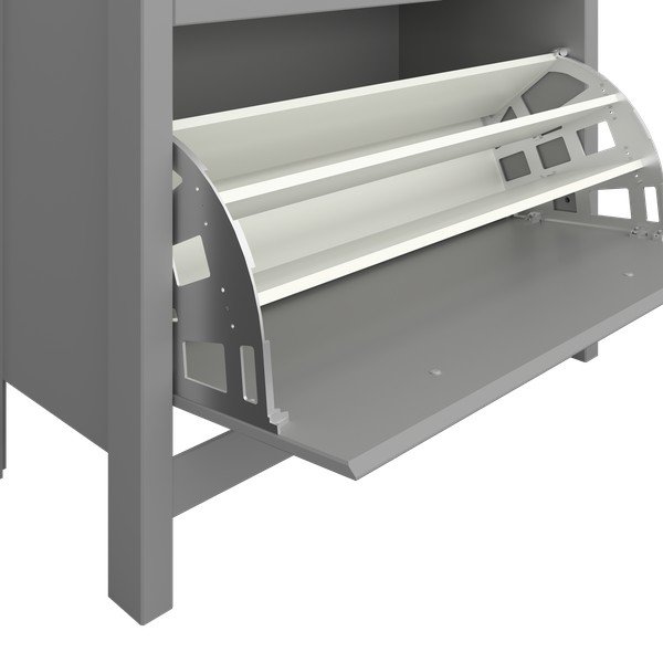 Сив шкаф за обувки с панти Tromsö - Tvilum-image-1