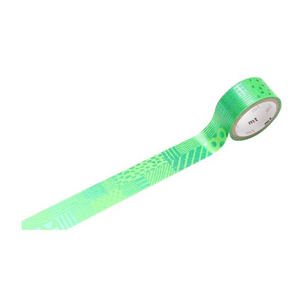 Zelená washi páska MT Masking Tape Script Green-image-1