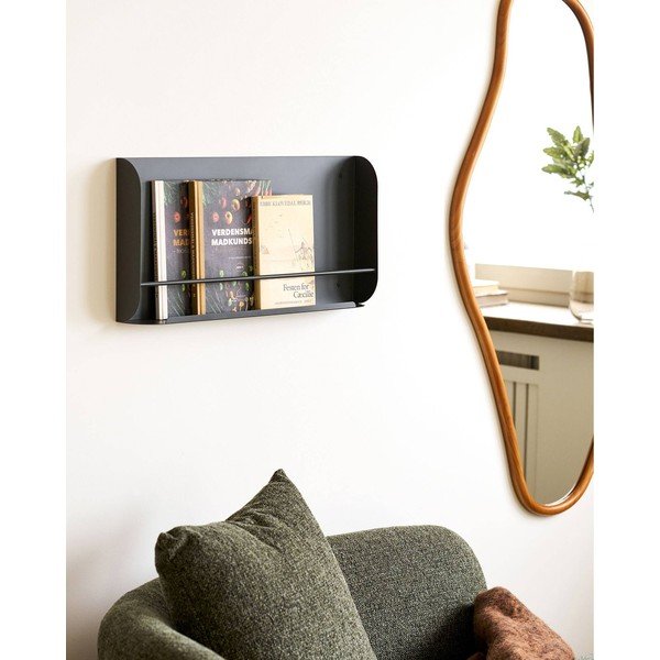 Тъмносив метален стенен рафт 60 cm Volterra – House Nordic-image-1