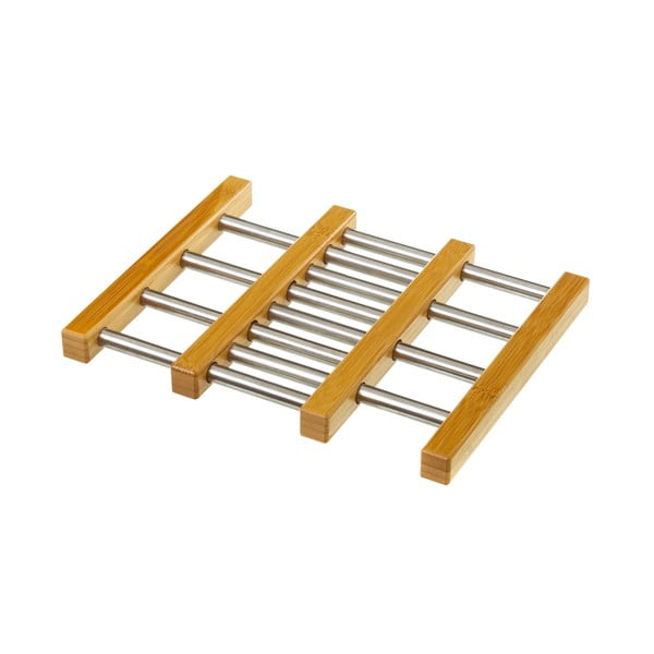 Регулируема бамбуково-стоманена подложка за горещи съдове- Casa Selección-image-1