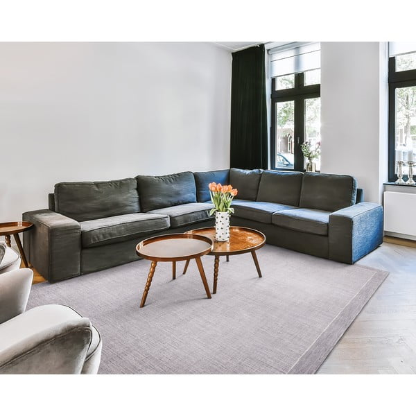 Сив вълнен килим 200x300 cm Linea - Agnella-image-1