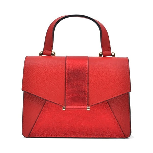 Червена кожена чанта Milian - Anna Luchini