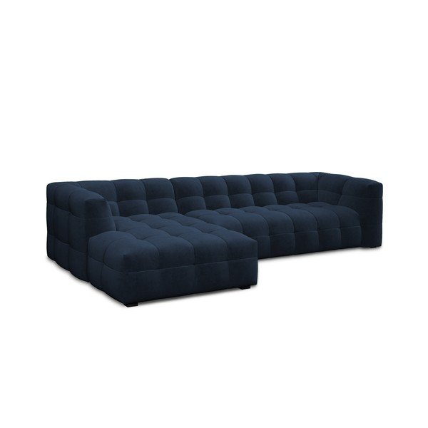 Ъглов диван от синьо кадифе , ляв ъгъл Vesta - Windsor & Co Sofas-image-3