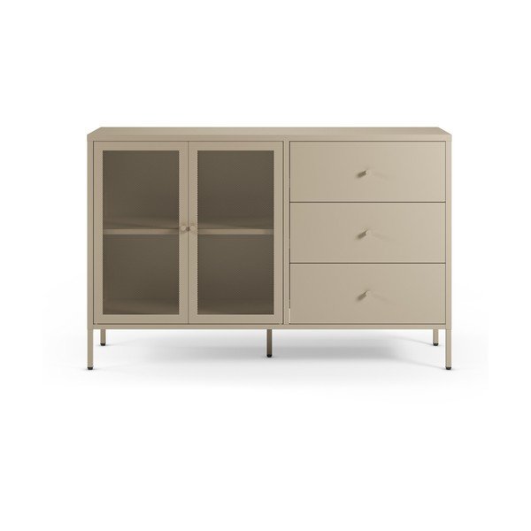 Кремав метален скрин 140x90x40 cm Fayna – Marckeric