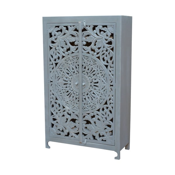 Светлосиво шкафче от масивно манго 165x40 cm Kalita – Støraa-image-1