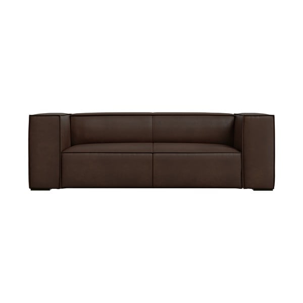 Тъмнокафяв кожен диван 212 cm Madame - Windsor & Co Sofas