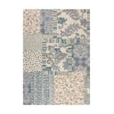 Син/бежов ръчно изработен вълнен килим 120x170 cm Eloise Patchwork – Flair Rugs