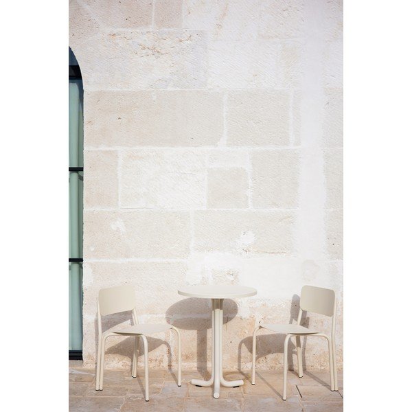 Бежов градински стол метален Kei – noo.ma-image-4