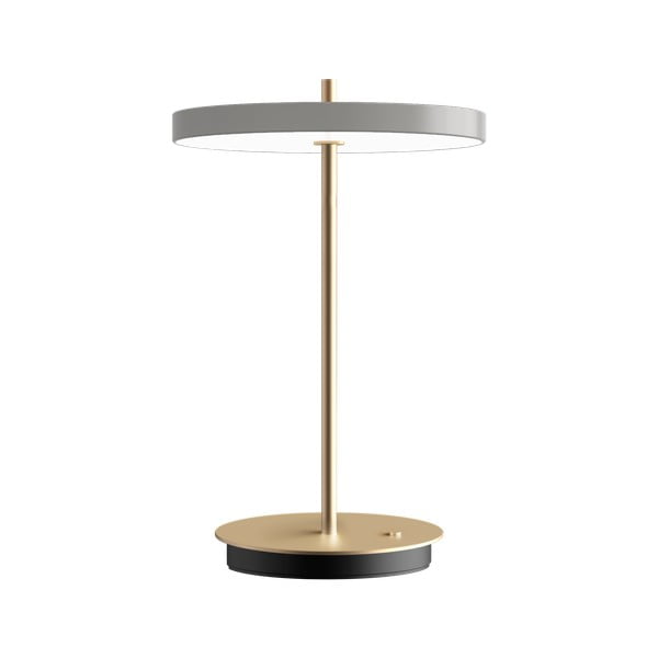 Светлосива LED затъмняваща се настолна лампа с метален абажур (височина 31 cm) Asteria Move – UMAGE-image-4