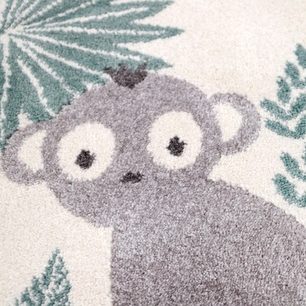 Бежов детски килим 150x80 cm Monkey Paradise - Nattiot-image-1