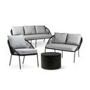 Комплект градински мебели Север с триместен и двуместен диван и маса Loris, ø 60 cm - Bonami Selection