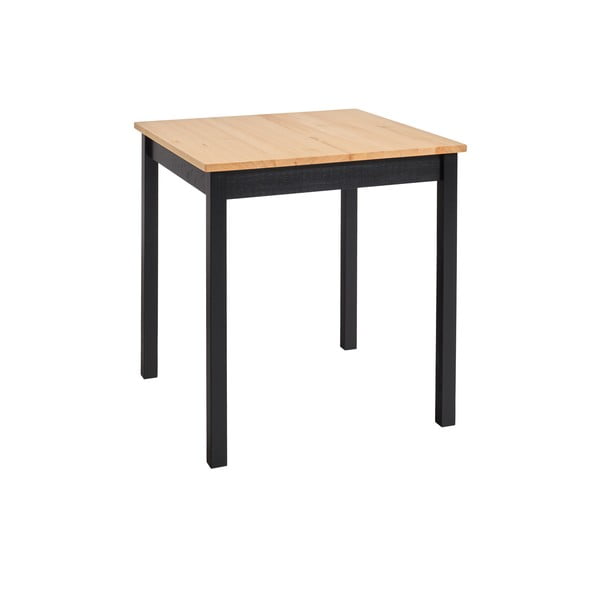 Трапезна маса от борова дървесина с черна конструкция , 70 x 70 cm Sydney - Bonami Essentials