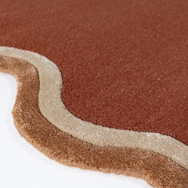 Теракотен ръчно изработен килим със смес от вълна 200x290 cm Rivo Wool – Flair Rugs-image-2