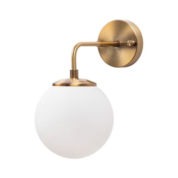 Стенна лампа в бял и бронзов цвят ø 15 cm Viran – Opviq lights