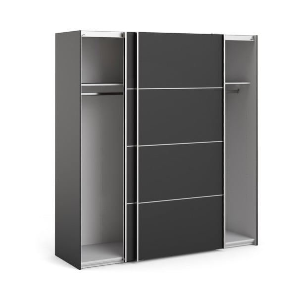 Черен гардероб с плъзгащи се врати 182x202 cm Verona - Tvilum-image-4