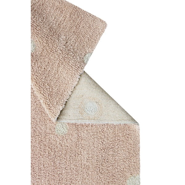 Светлорозов ръчно изработен памучен детски килим подходящ за пране 100x150 cm Mini Dot Rose – Lorena Canals-image-4