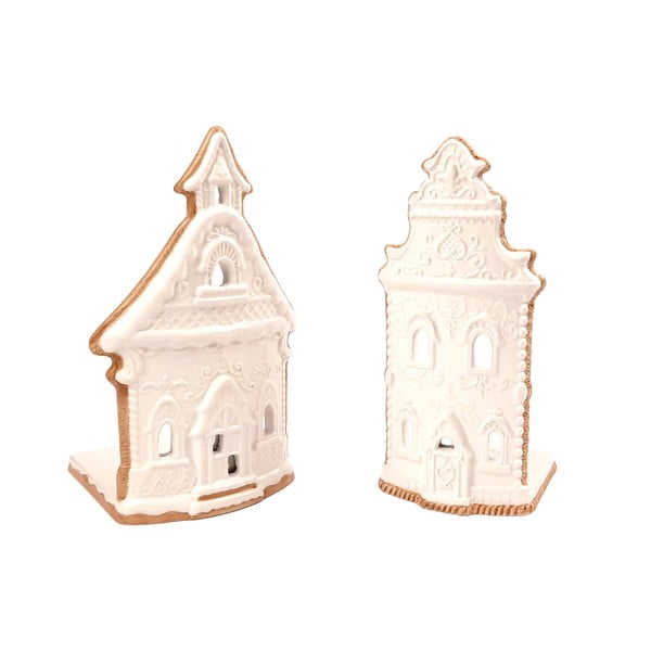 Порцеланови свещници в комплект от 2 бр. Gingerbread House - Ego Dekor