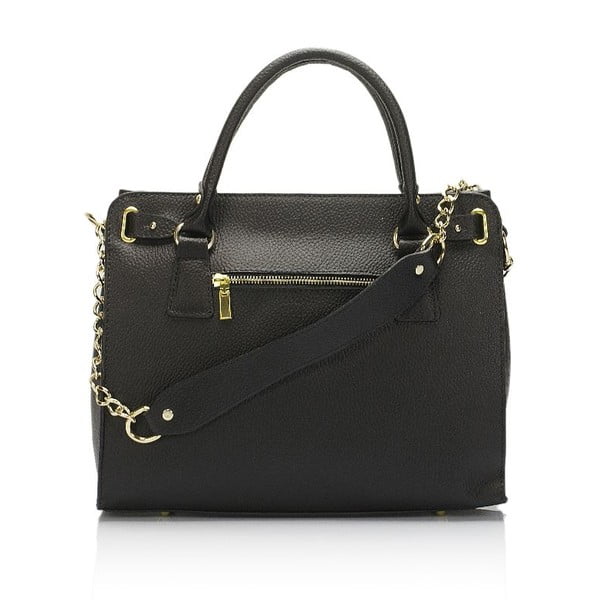 Černá kožená kabelka Giulia Massari Clementine-image-2