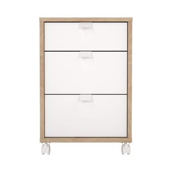 Шкаф в дъбов декор в бял и естествен цвят 41x61 cm Sign - Tvilum