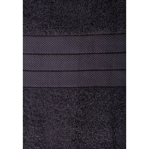 Антрацитни памучни хавлиени кърпи в комплект от 2 бр. от тери 70x140 cm – Good Morning-image-3