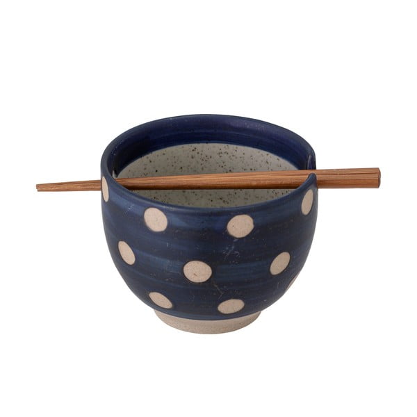 Синя керамична купа с пръчици за хранене , ø 13 cm Masami - Bloomingville-image-1