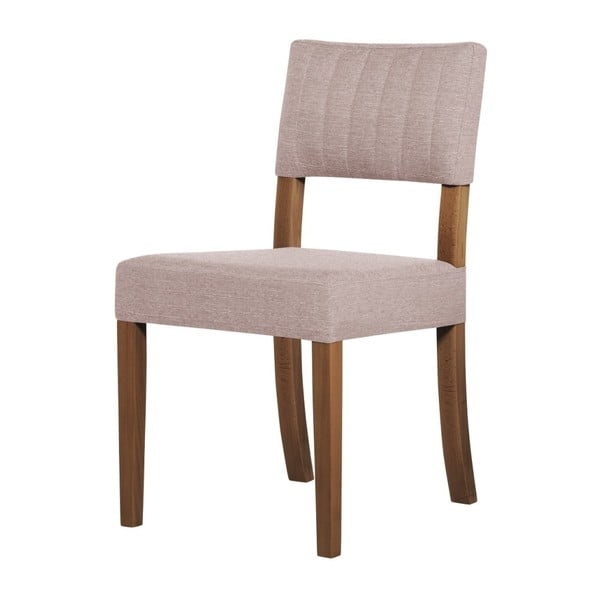 Pudrově růžová židle s tmavě hnědými nohami Ted Lapidus Maison Néroli