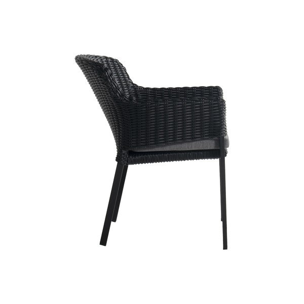 Черен пластмасов градински стол Cairo - Hartman-image-3