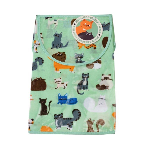Зелена детска престилка Nine Lives - Rex London-image-2