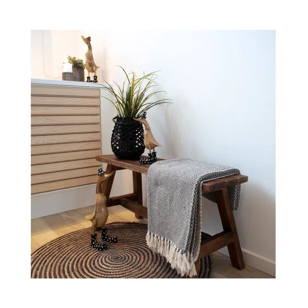 Кафява градинска пейка от масивно дърво Barcelona – House Nordic-image-1