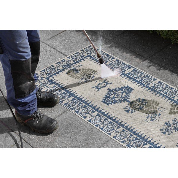 Синьо-кремав килим на открито , 80 x 250 cm Duque - NORTHRUGS-image-3